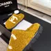 Chanel Women’s Mustard Wool Slippers with White CC Logo, Soft Fuzzy Comfort Shoes #A69879