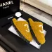 Chanel Women’s Mustard Wool Slippers with White CC Logo, Soft Fuzzy Comfort Shoes #A69879