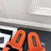 Chanel Women’s Orange Fuzzy Slippers with Black CC Logo, Platform Sandals, Soft Shearling Design #A69889