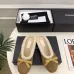 Chanel Women’s Suede Slippers with Shearling Lining & Gold CC Bow Detail #A69904
