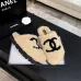Chanel Women’s Teddy Slippers with CC Logo, Cream Fuzzy Suede-Style Mules #A69878