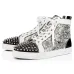 2020 Christian Louboutin red bottoms men women fashion luxury designer shoes spike high top sneakers black white bred grey leather suede flats casual shoe #99896751