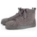 2020 Christian Louboutin red bottoms men women fashion luxury designer shoes spike high top sneakers black white bred grey leather suede flats casual shoe #99896751