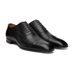 Christian Louboutin Buffed calfskin oxfords in black #999930407
