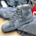 Christian Louboutin New Grey/Blue Suede Genuine Leather Sneakers Shoes High Top Famous Brands Red Bottom Sneaker Shoes Men Women Causal Party Dress Wedding #99896752