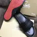Christian Louboutin CL Liulin red slippers with cowhide inner sheepskin and original rubber combined bottom #99897263