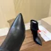 Christian Louboutin Black Leather Ankle Boots with Pointed Toe, 100mm Stiletto Heel & Red Sole #A69801