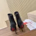 Christian Louboutin Black Leather Studded Ankle Boots, Pointed Toe, 100mm Stiletto Heel, Red Sole #A69802