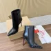 Christian Louboutin Black Leather Studded Ankle Boots, Pointed Toe, 100mm Stiletto Heel, Red Sole #A69802