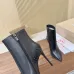 Christian Louboutin Black Leather Studded Ankle Boots, Pointed Toe, 100mm Stiletto Heel, Red Sole #A69802