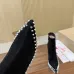 Christian Louboutin Black Suede Studded Ankle Boots with Pointed Toe & Red Sole Heel #A69805