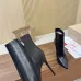 Christian Louboutin Black Tan Leather Pointed Toe Ankle Boots with Red Sole & 100mm Stiletto Heel #A69800