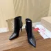 Christian Louboutin Black Tan Leather Pointed Toe Ankle Boots with Red Sole & 100mm Stiletto Heel #A69800