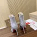 Christian Louboutin Grey Suede Studded Ankle Boots, Pointed Toe, 100mm Stiletto Heel, Red Sole for Women #A69804