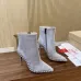 Christian Louboutin Grey Suede Studded Ankle Boots, Pointed Toe, 100mm Stiletto Heel, Red Sole for Women #A69804