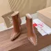 Christian Louboutin Tan Leather Studded Ankle Boots, Pointed Toe, 100mm Stiletto Heel, Red Sole #A69803