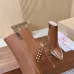 Christian Louboutin Tan Leather Studded Ankle Boots, Pointed Toe, 100mm Stiletto Heel, Red Sole #A69803