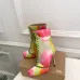 Christian Louboutin Tie-Dye Lace-Up Ankle Boots with Red Sole & Green Trim #A69838