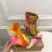 Christian Louboutin Tie-Dye Lace-Up Ankle Boots with Red Sole & Green Trim #A69838