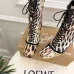 Christian Louboutin Tie-Dye Lace-Up Ankle Boots with Red Sole & Green Trim – Women’s High-Heel Boots #A69839