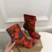 Christian Louboutin Women’s Art-Print Lace-Up Ankle Boots with Red Sole & High Stiletto Heel #A69837