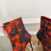 Christian Louboutin Women’s Art-Print Lace-Up Ankle Boots with Red Sole & High Stiletto Heel #A69837