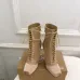 Christian Louboutin Women’s Beige Lace-Up Ankle Boots with 10cm Stiletto Heel & Red Sole #A69836