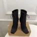 Christian Louboutin Women’s Black Lace-Up Ankle Boots with 10cm Stiletto Heel & Red Sole #A69835