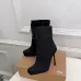 Christian Louboutin Women’s Black Lace-Up Ankle Boots with 10cm Stiletto Heel & Red Sole #A69835