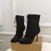 Christian Louboutin Women’s Black Lace-Up Ankle Boots with 10cm Stiletto Heel & Red Sole #A69835