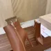 Christian Louboutin Women’s CL Boots – Tan Leather Pointed Toe Ankle Boots with Red Sole & 100mm Stiletto Heel #A69799