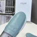 CELINE BLOCK WEDGE MULE IN CALFSKIN AND TEXTILE WITH CELINE JACQUARD #B48792