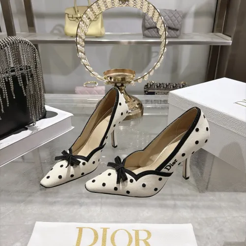 Dior 26SS Runway Embroidered Pointed‑Toe Pumps 8.5cm Heel #A68653