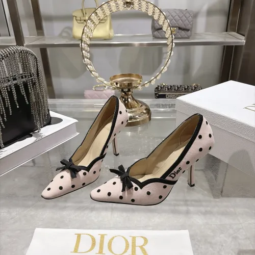 Dior 26SS Runway Embroidered Pointed‑Toe Pumps 8.5cm Heel #A68654