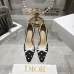 Dior 26SS Runway Embroidered Pointed‑Toe Pumps 8.5cm Heel #A68655