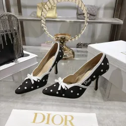Dior 26SS Runway Embroidered Pointed‑Toe Pumps 8.5cm Heel #A68655