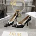 Dior 26SS Runway Embroidered Pointed‑Toe Pumps 8.5cm Heel #A68655