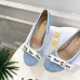 Dior J'ADIOR Bow Ribbon Tweed Block‑Heel Pumps 7.5cm Heel #A68577