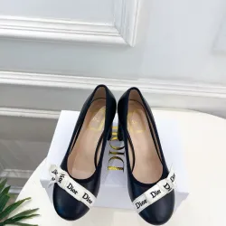 Dior J'ADIOR Bow Ribbon Tweed Block‑Heel Pumps 7.5cm Heel #A68578
