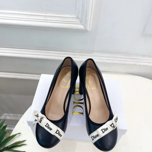 Dior J'ADIOR Bow Ribbon Tweed Block‑Heel Pumps 7.5cm Heel #A68578
