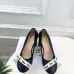 Dior J'ADIOR Bow Ribbon Tweed Block‑Heel Pumps 7.5cm Heel #A68578