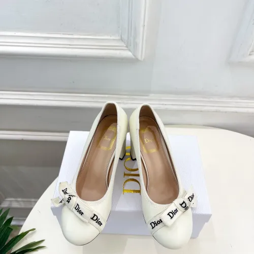 Dior J'ADIOR Bow Ribbon Tweed Block‑Heel Pumps 7.5cm Heel #A68579