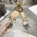 Snake Print Dior Style High Heel Mule Sandals for Women 8.5cm #B63460