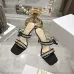 Snake Print Dior Style High Heel Mule Sandals for Women 8.5cm #B63461