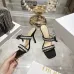 Snake Print Dior Style High Heel Mule Sandals for Women 8.5cm #B63461