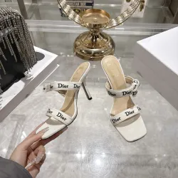 Snake Print Dior Style High Heel Mule Sandals for Women 8.5cm #B63462