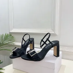 Dior CD Buckle One‑Strap High‑Heel Slide Sandals 8.5cm Heel #A68583