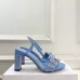 Dior CD Buckle One‑Strap High‑Heel Slide Sandals 8.5cm Heel #A68585