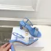 Dior CD Buckle One‑Strap High‑Heel Slide Sandals 8.5cm Heel #A68585