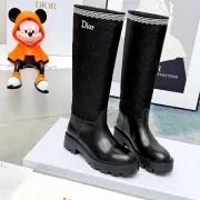 Dior 2026 AW British Style Leather Knee High Boots #A68529